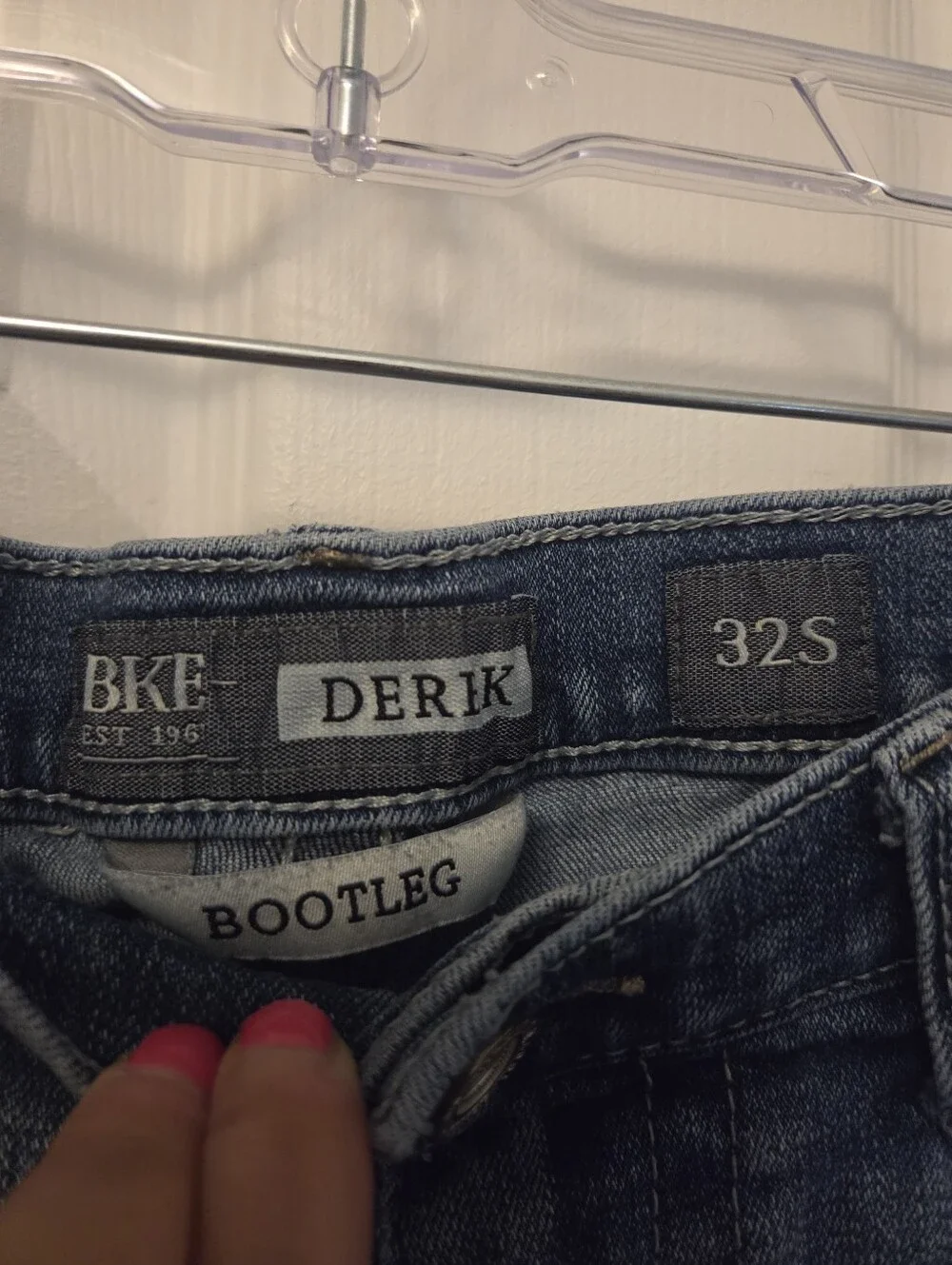 BKE Mens Derek Bootleg Jeans Sz 32S